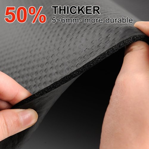 Exercise Bike Mat, Treadmill Mat for Carpet & Hardwood Floors - Noise-Reducing Non-Slip Floor Protector, Durable Fitness Equipment Mat for Stationary Bike, Gym & Home Workouts (Black, 30"x60")
