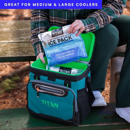 Arctic Zone Titan Deep Freeze Ice Pack | 600g High-Performance, Puncture-Resistant Cold Pack (2 Pack)