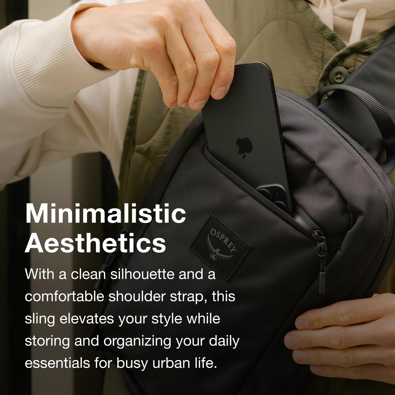 Osprey Aoede Sling Shoulder Bag, Tan Concrete
