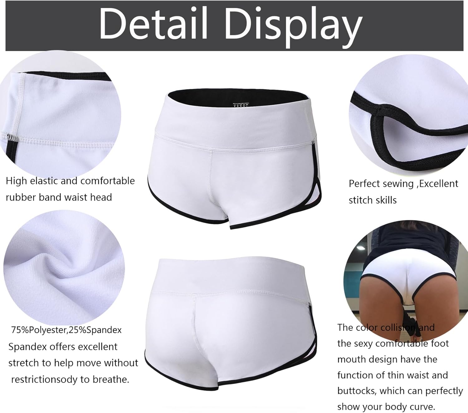 Skiennix Women's Booty Shorts - High Waist Butt Lifting Yoga & Gym Shorts | Perfect for Running