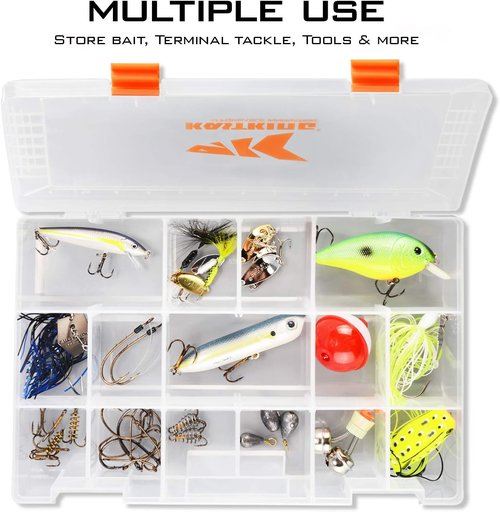 KastKing Tackle Boxes - Durable Plastic Storage Organizer with Removable Dividers | 2-Pack & 4-Pack Options