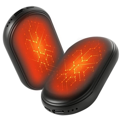 Magnetic Hand Warmers Rechargeable 2 Pack AI Smart Chips 3 Heat Settings Fast Heating, UL Certified Portable Pocket Heater, Up to 8Hrs, Travel Essentials for Outdoor Camping, Gifts for Women Men