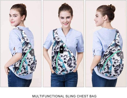 HUA ANGEL Crossbody Sling Bag - Lightweight Waterproof Chest Bag for Travel & Everyday Use