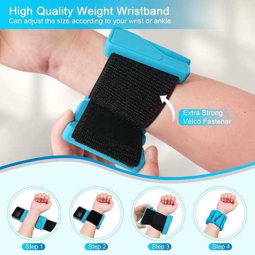 ADLIFE Adjustable Wrist And Ankle Weights - 2 Lbs Set for Home Gym, Yoga, Pilates, Running | Unisex