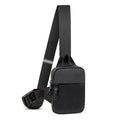 LKEX Mini Sling Bag - Men's & Women's Crossbody Fanny Pack - Casual Personal Pocket Backpack - Phone & Chest Bag (Black, Mini (L*W*H=13*3*19cm))