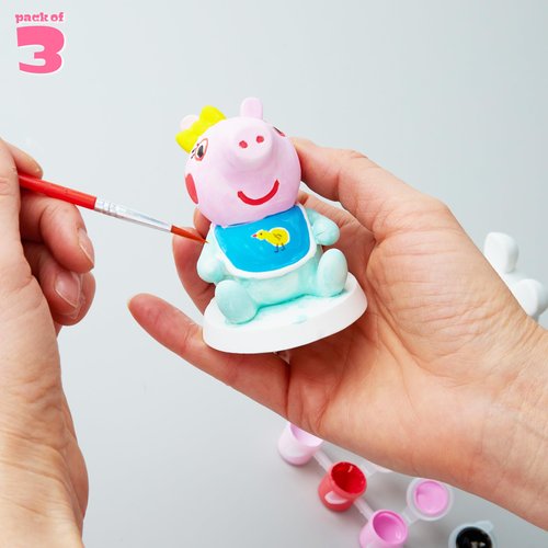 Get Trend Peppa Pig Paint Your Own Figurines Kit, Plaster Painting Set for Kids, Arts and Crafts for Girls, DIY Craft Kit, Gifts for Girls (Multi Peppa Pig)