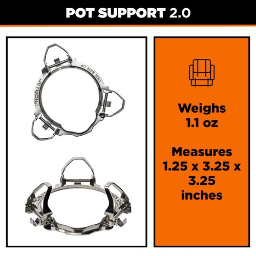 Jetboil Pot Support 2.0 with Foldable Arms for 2025 Jetboil Camp Stove Models, New for 2025