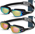 Skiennix Kids Swim Goggles - Anti-Fog Pool Goggles for Ages 3-14 | 2 Pack for Boys & Girls