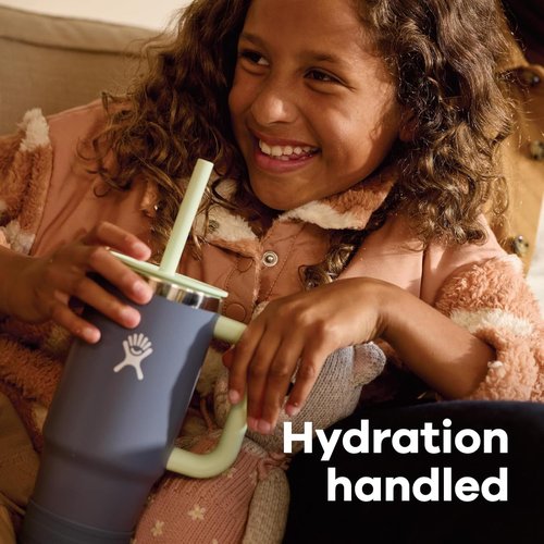 Hydro Flask Kids Tumbler - Insulated Stainless Steel with Straw Cap | 24 Oz in Anemone Purple