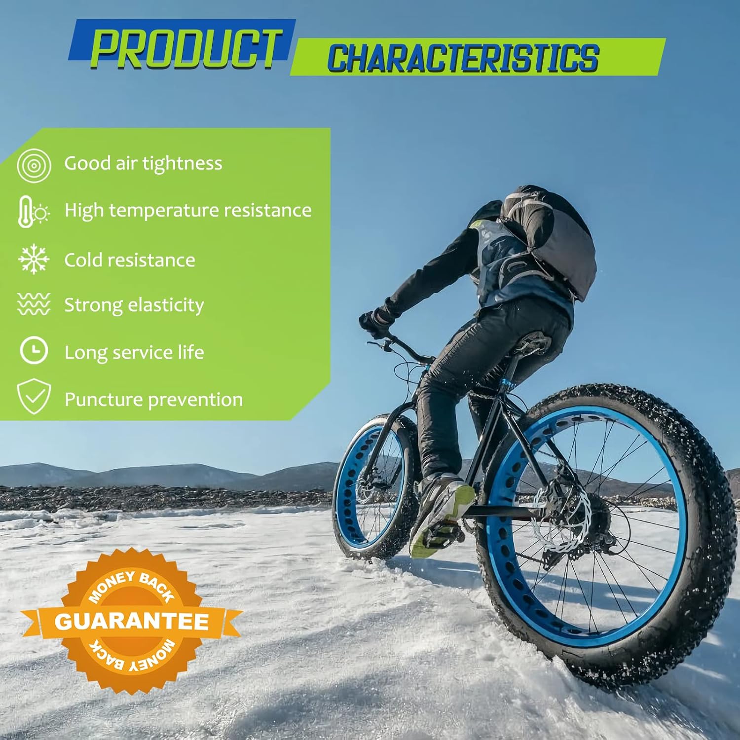Premium Butyl Rubber Fat Bike Tube - 20x4 & 26x4.0 with AV 32mm Schrader Valve | Includes Tire Levers