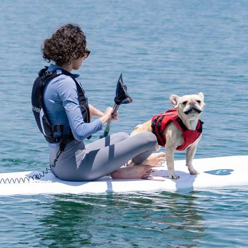 Kuoser Dog Life Jacket - Large High Flotation Safety Vest for Swimming & Boating | Reflective Orange