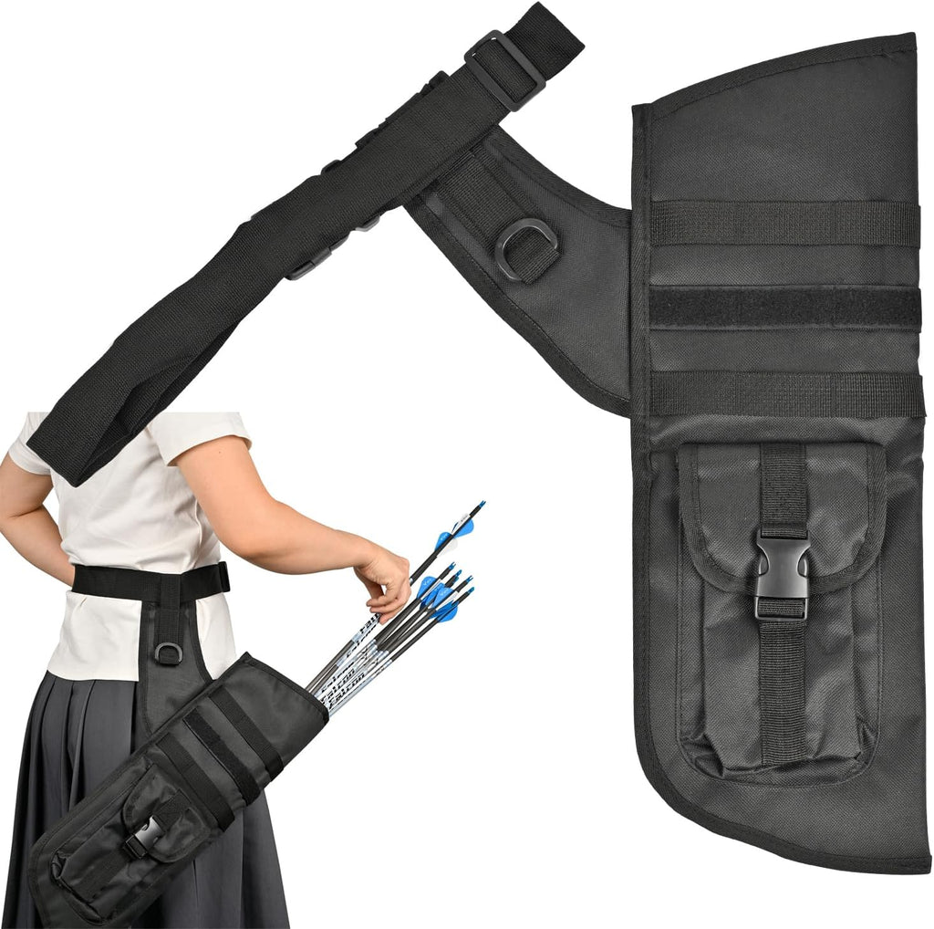 SPG Hip Quivers - Adjustable Molle System Arrow Holder for Compound & Recurve Bows | Ideal for Target Practice
