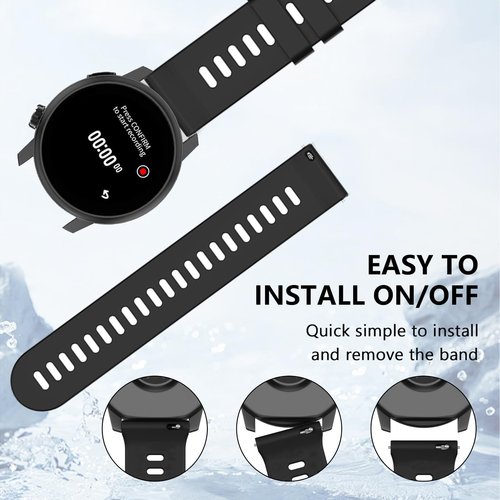 XIDESSEN 4PCS Band Compatible with Garmin Venu 3/2 Forerunner265/255 Vivoactive 4 45mm,Silicone Quick Release Bands For Men Women