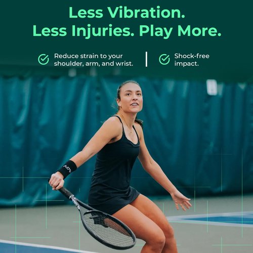 ADV Tennis Dampener with Custom Feel, Racket Shock Absorber to Reduce Vibration and Stay on The Racket, Engineered Poly-Silicone Tennis Racket Dampener, Black, Max Sorb 3-Pack…