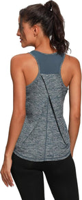 Aeuui Women's Racerback Tank Tops - Mesh Yoga Shirts for Athletic Workouts | Sleeveless Gym Wear
