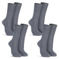 Croloose 4 Pairs Silk Liner Socks Ultra-lightweight Hiking Liners Calf Sweat Absorption Socks for Adult(Gray,L)