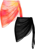 Ekouaer Sarong Coverups for Women - Chiffon Beach Wrap Skirt | Stylish Swimwear Coverup S-XXL