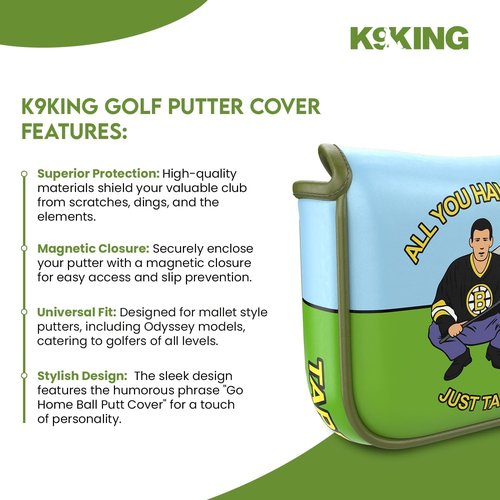 Golf Putter Cover - Premium Golf Club Protector with Magnetic Closure | Essential Golf Accessories for Men with Premium Club Protection | Funny Golf Accessories for Men (Tap Tap TapaRoo)