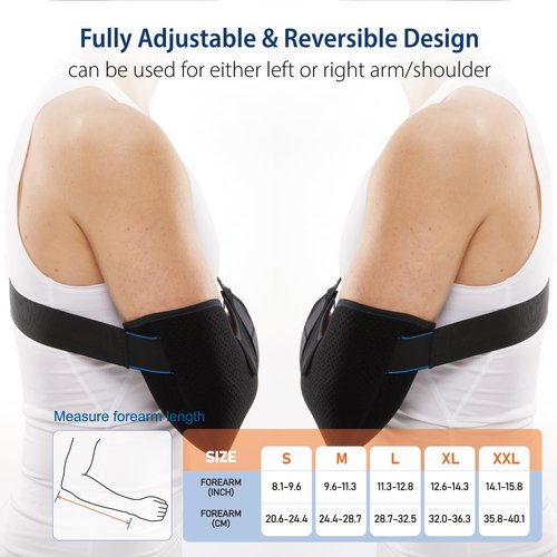 Comforband Duluxe Shoulder Immobilizer Arm Sling – Medical Sling with Adjustable Shoulder and Waist Straps for Torn Rotator Cuff, Clavical, Elbow, Forearm Injury (Medium)