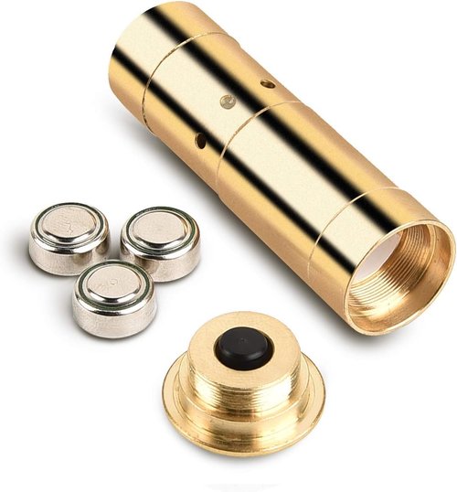 MidTen Bore Sight Laser - .45 ACP & 20-Gauge Red Dot Boresighter with Extra Batteries