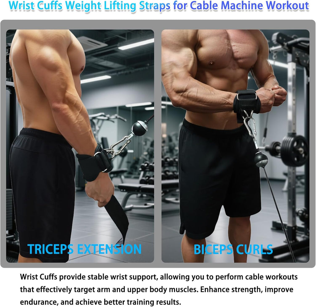 Skiennix Non-Slip Lifting Straps - Durable Wrist Cuffs for Weightlifting | Double D-Ring Design