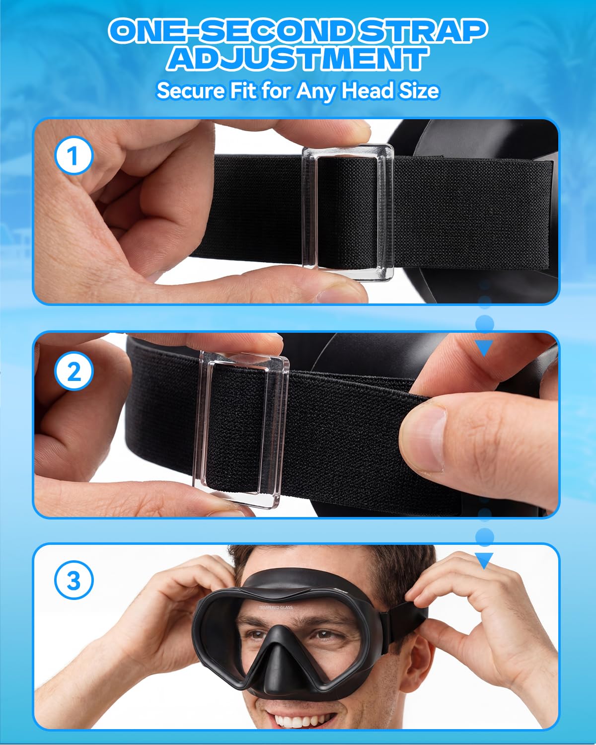 Aegend Diving Mask for Adult Youth, Anti-Fog Anti-UV Wide View Snorkel Mask for Scuba Diving Swimming Snorkeling