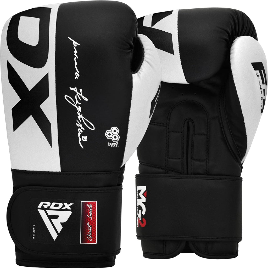 RDX Boxing Gloves - Maya Hide Leather Training Gloves for Muay Thai & Kickboxing | 8-16 oz Sizes
