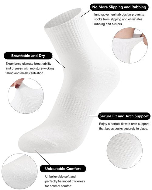 HAVE A TREE Womens Ankle Cotton Thin Gym Socks Running Crew Socks 6Pairs(H007-mix)