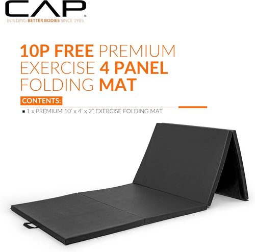 CAP Barbell Folding Exercise Mat - Anti-Tear Design for Aerobic & Gymnastics Training | Multiple Colors Available