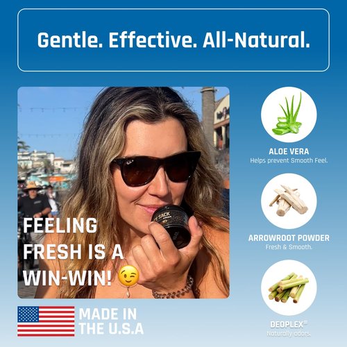 Derm Dude Happy Sack Ball Deodorant - Anti-Chafing Comfort Cream for Men | Aluminum-Free, Island Rum Scent, 2oz