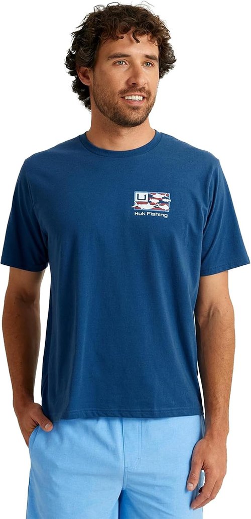 HUK Men's Fishing Tee - Quick-Dry Performance Short Sleeve Shirt for Comfort and Style