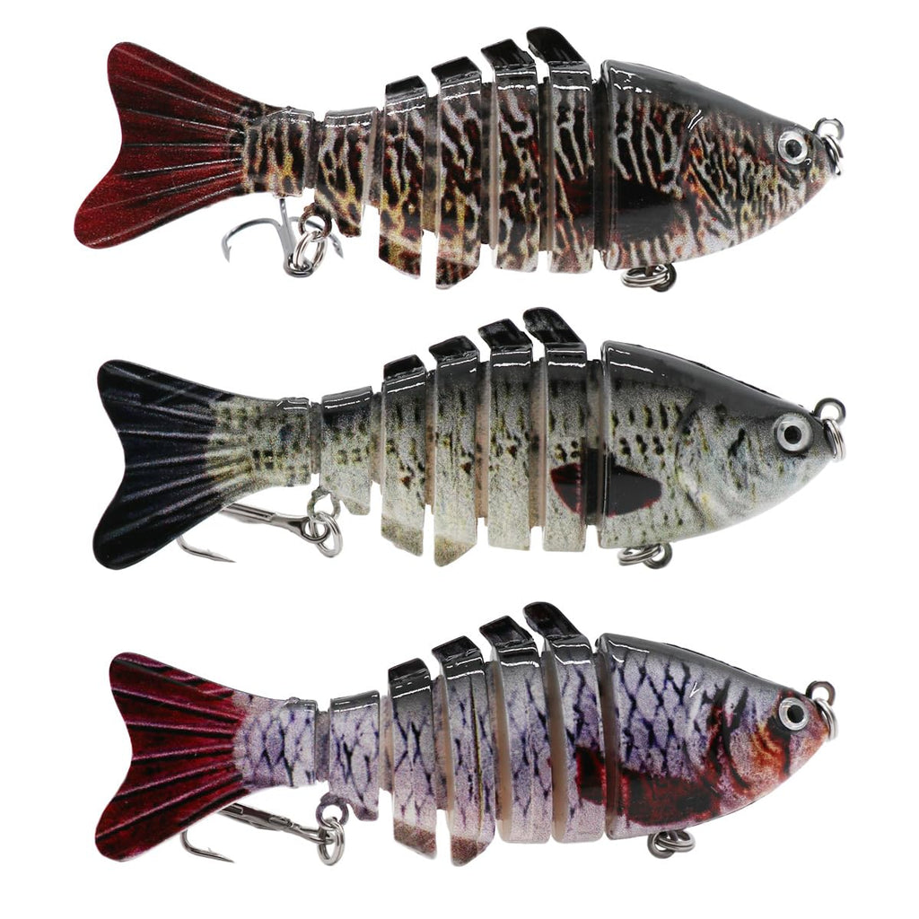 SUPERTHEO Fishing Lures Multi Jointed Fish Crankbaits Lifelike Swimbait Freshwater and Saltwater Crankbaits for Bass Trout Lures