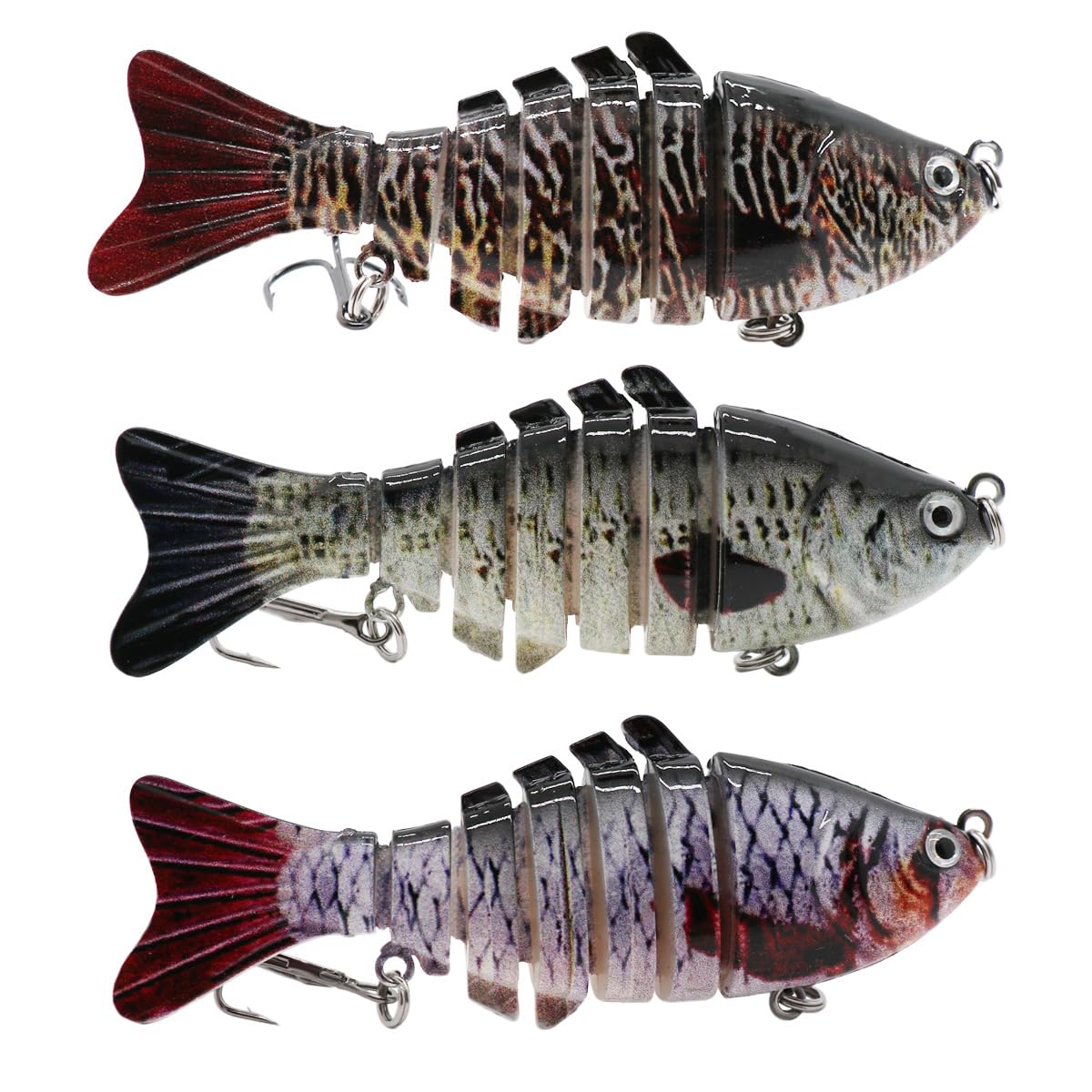 SUPERTHEO Fishing Lures Multi Jointed Fish Crankbaits Lifelike Swimbait Freshwater and Saltwater Crankbaits for Bass Trout Lures