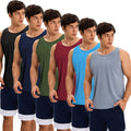 OYGSieg Men's Quick-Dry Workout Tank Tops - Breathable Sleeveless Muscle Shirts | 6 Pack for Active Men