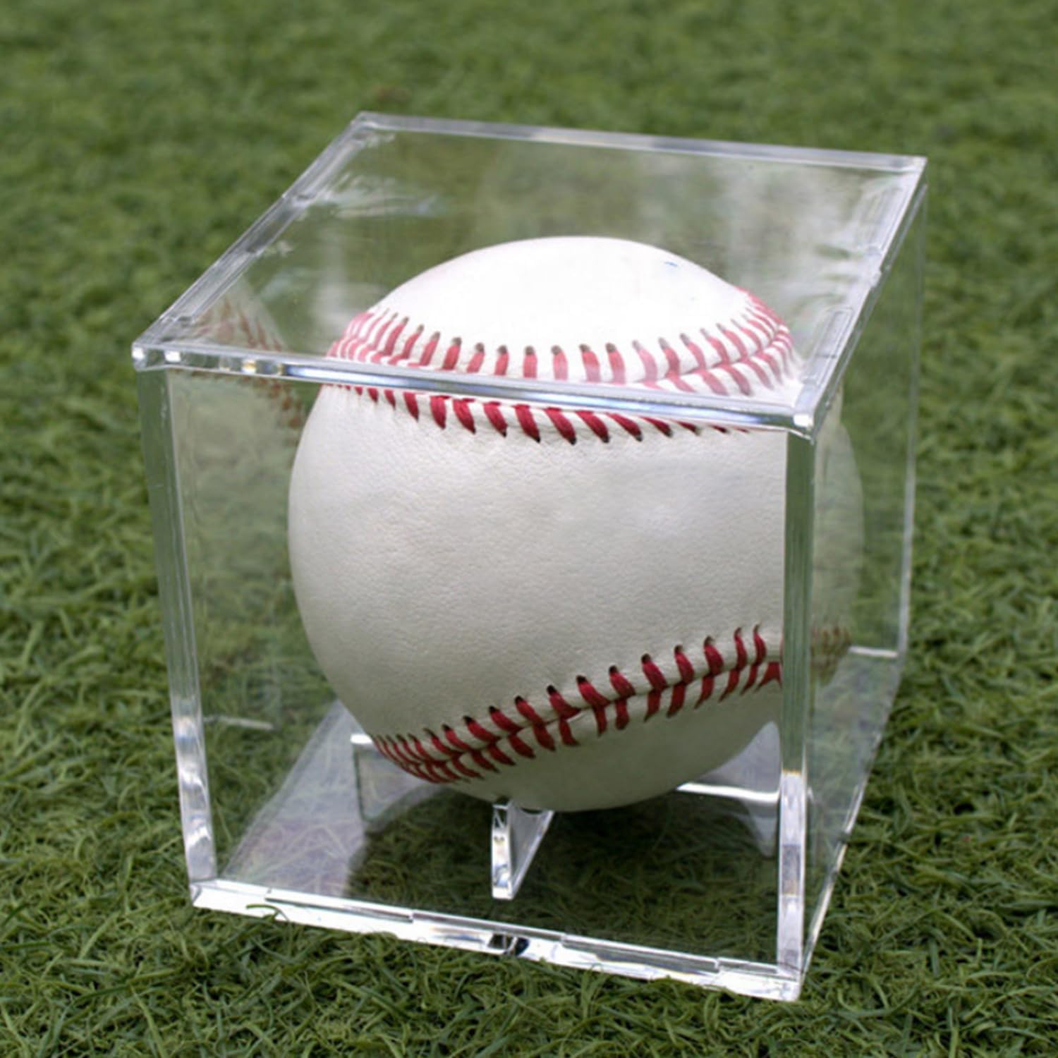 Skiennix Acrylic Baseball Display Case - UV Protected Cube for Autographed Memorabilia | Clear Design