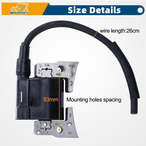 MIXOPOLY Ignition Coil with Built in Ignitor Direct for Club Car DS & Precedent Golf Cart Gas 1997-up FE290 FE350 FE400 Replace OEM 101909201 1019092-01