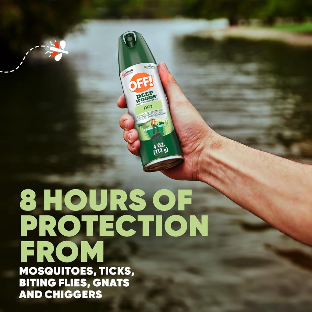 OFF! Deep Woods Insect Repellent - Long-Lasting, Non-Greasy Bug Spray | 4 Oz, 2 Count