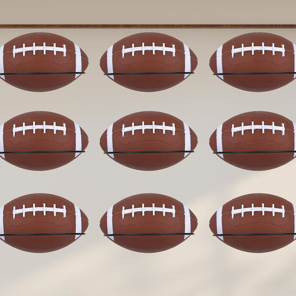 Skiennix Football Wall Mounts - 6-Piece Metal Display Stand for Sports Balls | Perfect for Home Gym & Man Cave Decor