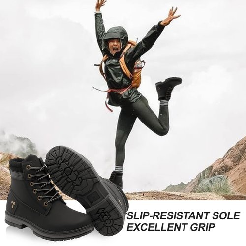 sofysofy Women Work Boots - Waterproof Hiking Outdoor Lightweight Construction Comfortable