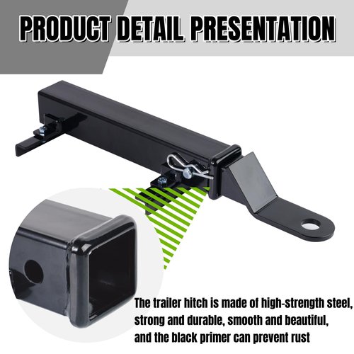 GFHUREB Golf Cart Hitch, Trailer Hitch with 2 Inch Receiver, High-Strength Universal Fit,Trailer Kit for Club Car, Ezgo, Yamaha Golf Cart Back Seat Footrest