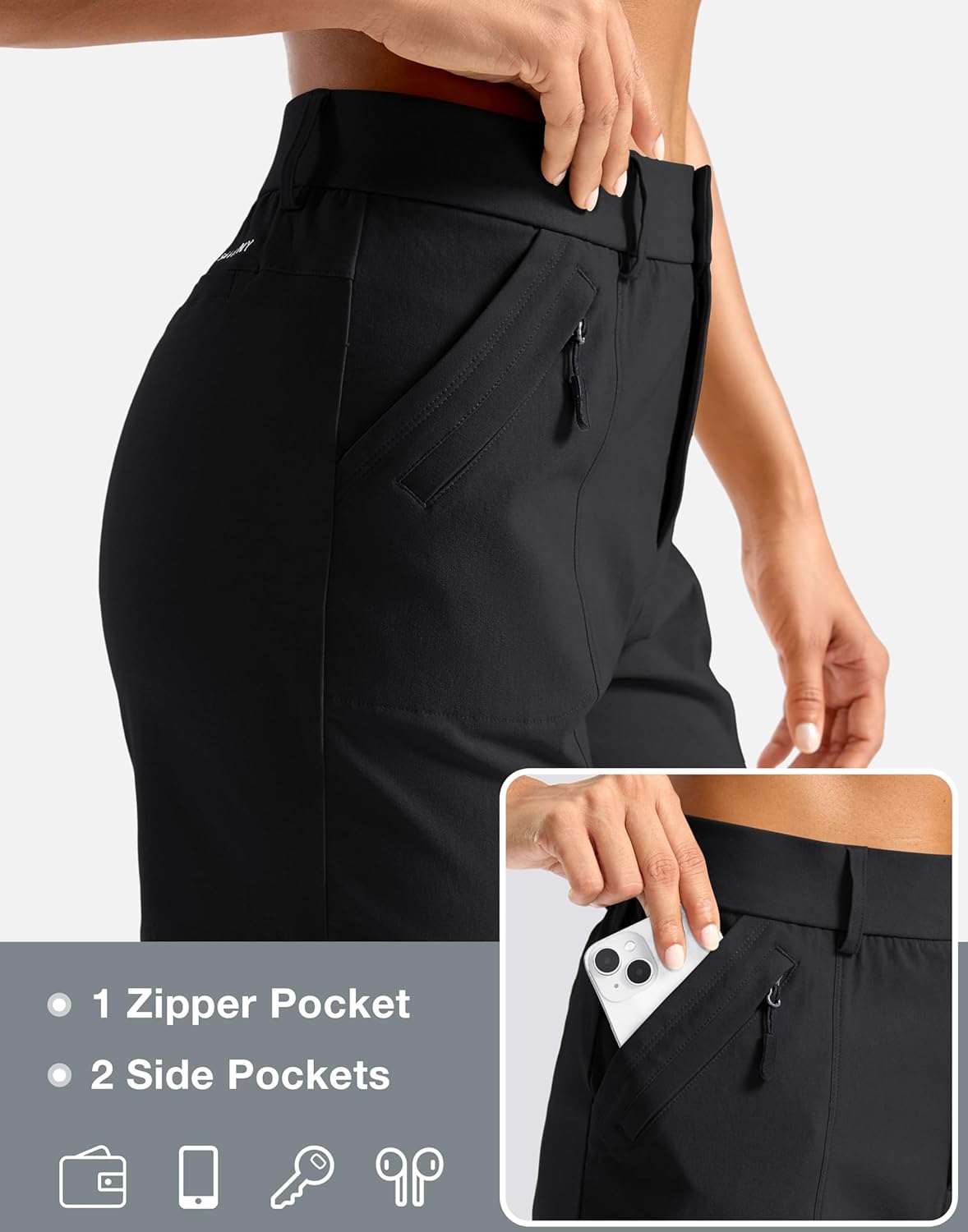 SANTINY Women's Hiking Golf Shorts - Quick Dry Stretch Fabric with Pockets | Summer Casual Wear