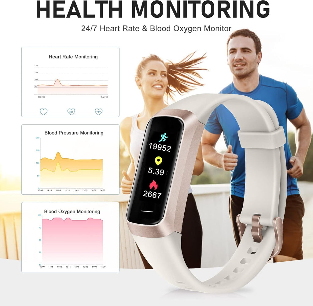 Skiennix Fitness Tracker - 24/7 Heart Rate Monitor & Sleep Tracking | 1.1" AMOLED Touch Screen