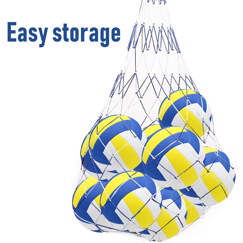Volleyballs 6 Pack Official Size 5 with Pump & Net Bag - Composite Leather Indoor/Outdoor