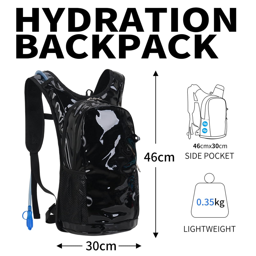 Roptat Hydration Backpack Pack with 2L Hydration Bladder - Lightweight Water Backpack Water Pouch for Women Men Running Riding Biking Music Festival