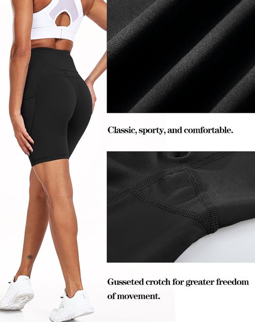 CADMUS High Waist Yoga Shorts - Naked Feel Workout Biker Shorts for Women | 3'' to 8'' Sizes