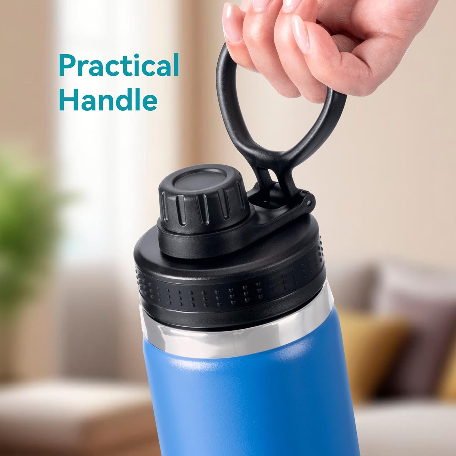 Simple Modern Wide Mouth Water Bottle Lid - BPA-Free Leak-Proof Spout with Flexible Handle | Fits Hydro Flask 12-64 Oz