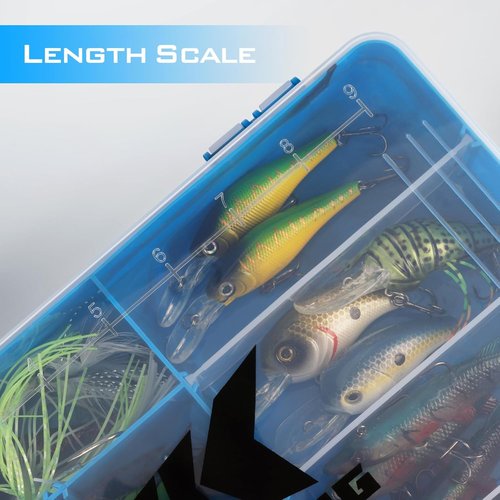 KastKing Tackle Boxes - Plastic Storage Organizer with Removable Dividers - 2 or 4 Pack Options