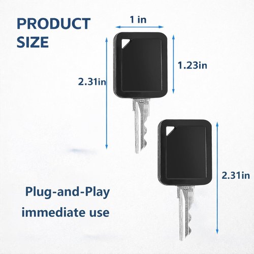 BESTJKM Replacement Golf Cart Key 1B - 2-Pack Compatible with Club Car DS & Precedent Models Fits Part #105068002 Durable & Reliable Ignition Key Set for Easy Use