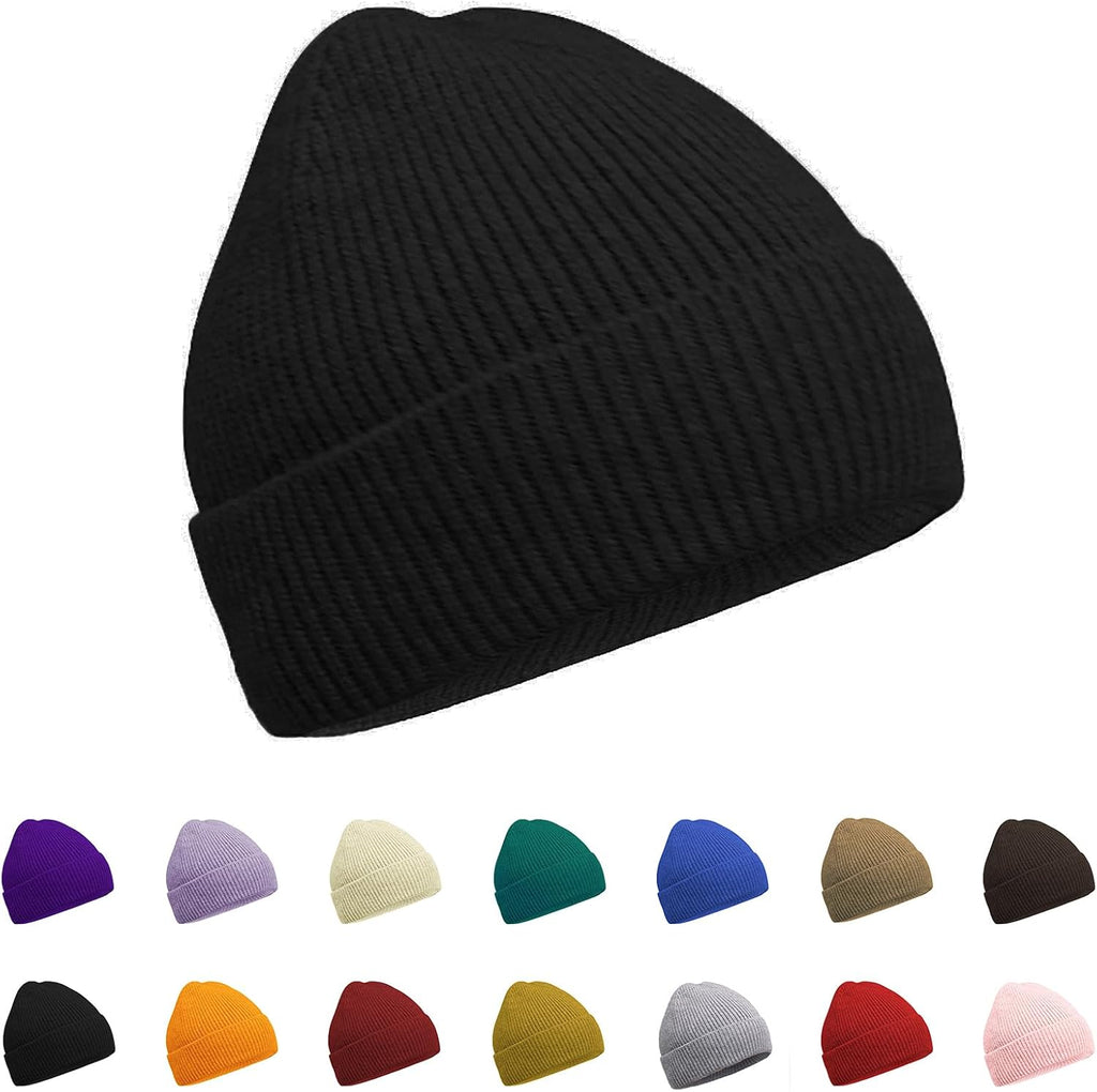 ZOORON Warm Knit Beanie - Thick Cuffed Winter Hat for Men & Women | Stylish Skull Cap