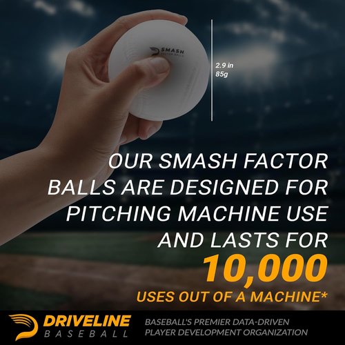 Driveline Baseball Smash Factor Foam Balls - High Density Hitting Practice | 4 oz, 12 Pack